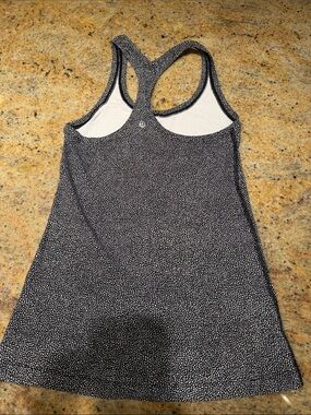 lululemon athletica Black and White Dotted Racerback Tank